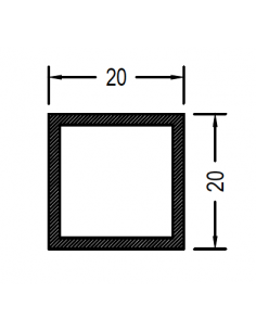 Cuadrado de 20 x 1.3mm