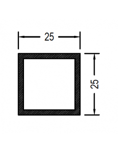 Cuadrado de 25 x 1.3mm