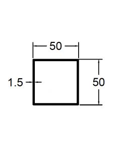 Cuadrado de 50 x 1.5mm
