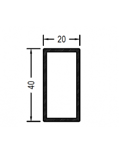 Rectangular de 40 x 20 x 1.3mm
