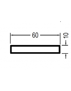 Rectangular de 60 x 10 x 1.3mm