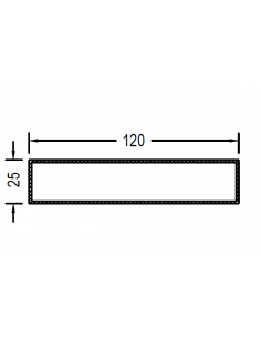 Rectangular de 120 x 25 x...