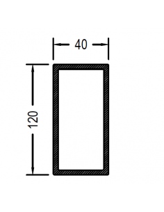 Rectangular de 120 x 40 x...