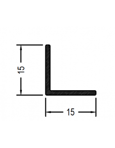 Angulo de 15 x 15 x 1.3mm