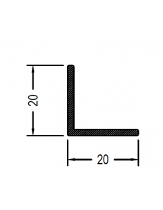 Angulo de 20 x 20 x 1.3mm