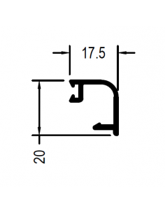 Junquillo curvo de 17,5mm