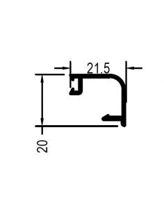 Junquillo curvo de 21,5mm